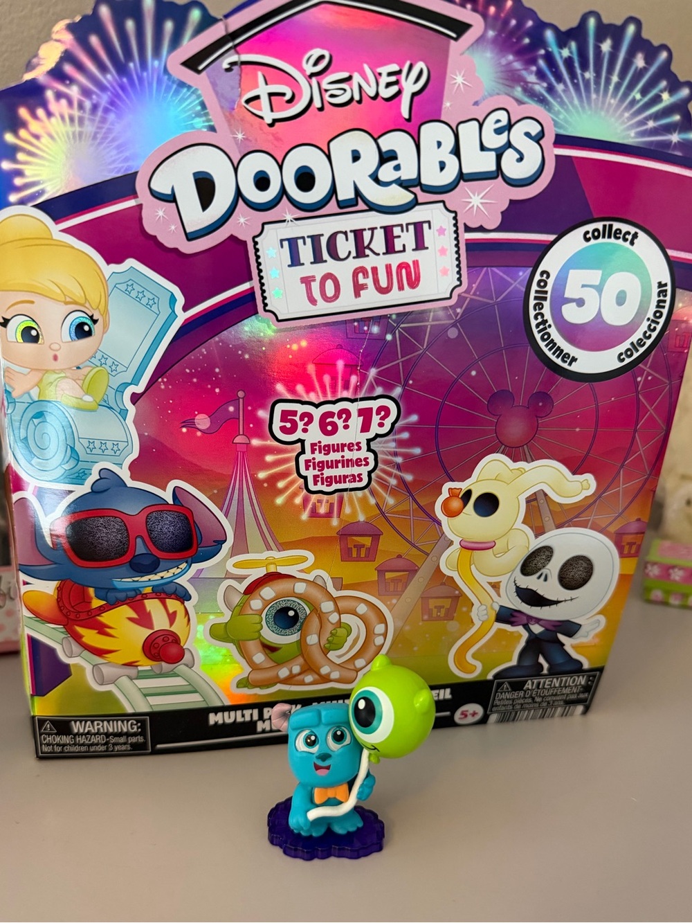 Disney Doorables Ticket to Fun Sulley Monsters Inc Mike Balloon Common